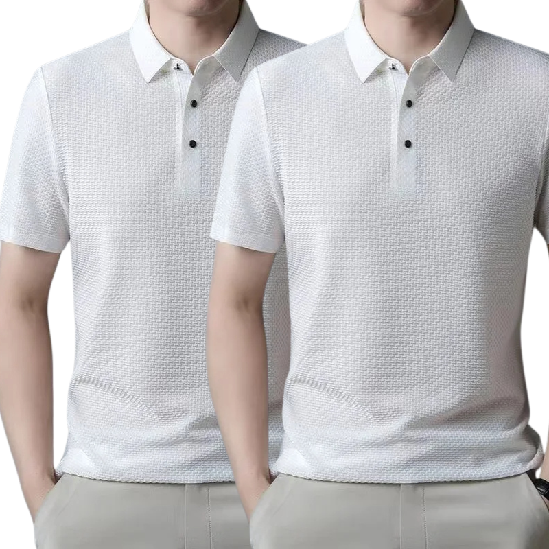 [PAGUE 1 LEVE 2] - Camisa Polo Ultra Fresh Seda Gelo + Relogio de Brinde