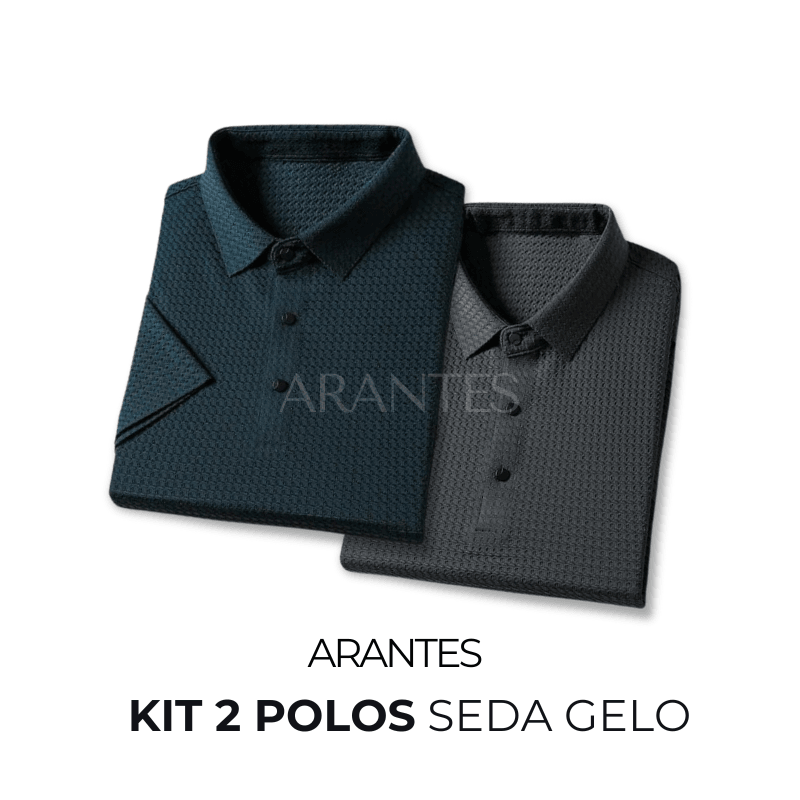 Camisa Polo Seda Gelo Elegante [ Não Amassa] + Relogio de Brinde