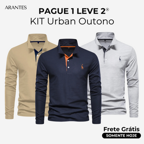 Pague 1 Leve 2 | Kit Outono Inverno Polo Arantes Manga Longa