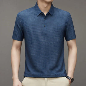 Camisa Polo Seda Gelo Elegante [ Não Amassa] + Relogio de Brinde